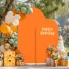 Orange Arch Backdrop Covers - 7.2FT, 6FT Spandex Fitted Wedding Arch Stand Covers Round Top Chiara Stretchy Arch Backdrop Cover for Thanksgiving Wedding Birthday Party Decoration view 4