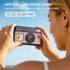 4K UHD Digital Camera for Photography and Video, 64MP Kids Camera, Point and Shoot Digital Vlogging Cameras with 32GB SD Card, Christmas and Birthday Gifts for Beginners Teen Girls Boys view 3