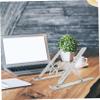 Angoily Laptop Stand Airflow Aluminum Alloy Portable Adjustable Computer Holder Silver view 3