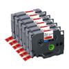 12mm Tze231 Compatible Label Tape 6/12PK for 231 131 631 831 931 334 335 Compatible with PTH110 Label Maker(6PK Black on Red) view 1
