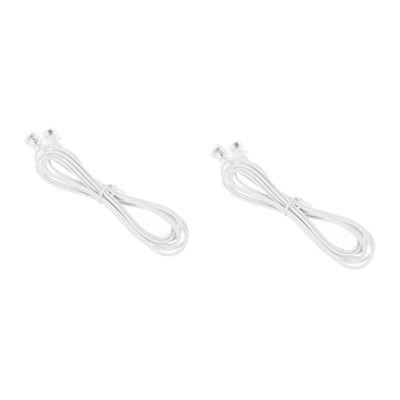 balacoo 2pcs Telephone Line Converter Landline Cord Telephones Landline Wire Landline Accessories Landline Cable Cords Telephone Connecting Line Extension Indoor Phone Cord Copper White