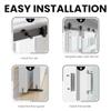 52''84'' 5 Glass Bypass Manufactured Wood Barn Door with Installation Hardware Kit view 4