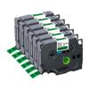 12mm Tze231 Compatible Label Tape 6/12PK for 231 131 631 831 931 334 335 Compatible with PTH110 Label Maker(6PK Black on Green) view 1