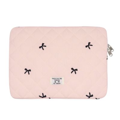 13-14 Inch Puffy Laptop Storage Bag Cute Bow Graphic Tablet Sleeve Carrying Case Computer Bag Protective Cover Pouch