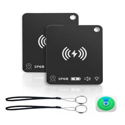 Air Tracker Tag (iOS Only) Wallet Tracker Works with Apple Find My, Rechargeable Smart Tag Key Finder Locator with Sound, Item Finders for Key, Wallet, Luggage, Backpack, Suitcases, Passport