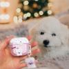 Frylaa for Cute Airpods 4 Case Clear,Girly Dog Wave Design for Airpods 4th Generation Case Cover,Pretty Protective Soft TPU with Lovely Dog Pattern Keychain&Cleaning Pen Women Girls-Pink view 2
