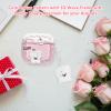 Frylaa for Cute Airpods 4 Case Clear,Girly Dog Wave Design for Airpods 4th Generation Case Cover,Pretty Protective Soft TPU with Lovely Dog Pattern Keychain&Cleaning Pen Women Girls-Pink view 4