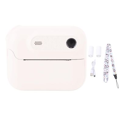 Instant Print Camera, 48MP 1080P HD 6X Zoom Kids Instant Digital Camera with MP3 Game Functions 20 Frames 5 Filters for Birthday Xmas (Beige)