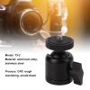 360 Degree Camera Tripod Head Adapter, 1/4in Screw Mount for SLR Mirrorless Camera, Easy Carry Aluminum Alloy Ball Head for Outstanding Photography view 2