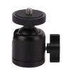 360 Degree Camera Tripod Head Adapter, 1/4in Screw Mount for SLR Mirrorless Camera, Easy Carry Aluminum Alloy Ball Head for Outstanding Photography view 4