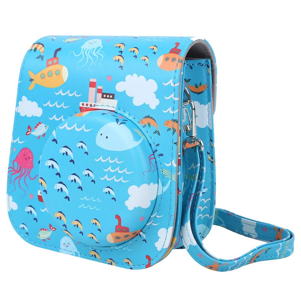 immediate Camera mini11 PU Retro Camera Bag, Wear Shockproof, with Detachable Cover and Adjustable Shoulder Strap, Protective Storage Pouch for mini11