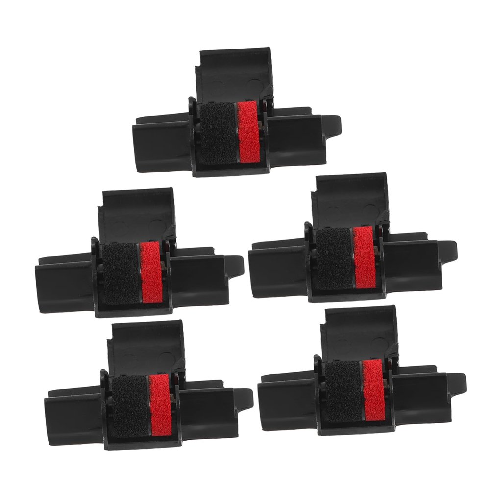 HOMSFOU 5pcs Compatible Ink Roller for Calculator Dual Easy Installation Printing Office Supply
