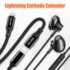 AGVEE 4 inch Lightning Extension Cable, Braided Female to Male Extender Full Function Cord Compatible with iPhone iPad, Data Sync Video Audio & Charging Connector Adapter, Black view 4