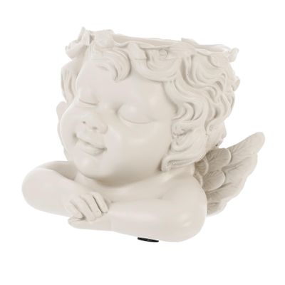 ERINGOGO Speaker Bracket Practical Speaker Holder in White Resin Flowerpot Stand for Home Use