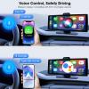 Haudio 9.3" Wireless CarPlay & Android Auto Screen for Car, 10 Inch Portable Car Stereo with 1080P Dash Cam Front and Rear, Backup Camera, Bluetooth, GPS Navigation, FM Transmitter, Plug and Play view 4