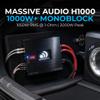 Massive Audio H1000 | 1050 Watt RMS / 2100w Max 1 Ohm Stable Mono Block Hippo Series High Performance Amplifier with Bass Remote view 2