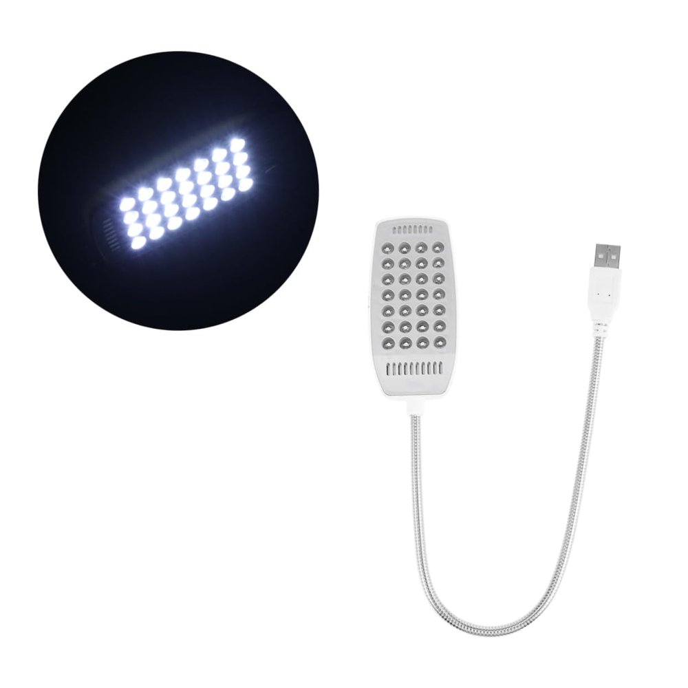 Tofficu USB Laptop Light Led Beads Flicker Eye-Care Flexible Gooseneck Energy-Saving Led Desk Light