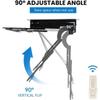GHRERTX Electric TV Stand,Electric Adjustable Ceiling TV Lift Mount with Remote Control,Large Flip Down Motorized Hanging Bracket,90 Flip Down,Up to 176 Lbs,for 32-98 Inch Screens(32-42in) view 3