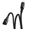 AGVEE 2 Pack 4 inch Lightning Extension Cable, Braided Female to Male Extender Full Function Cord Compatible with iPhone iPad, Data Sync Video Audio & Charging Connector Adapter, Black view 1