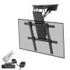 GHRERTX Electric TV Ceiling Mount,Tv Wall Mount with Remote Control and Switch Control,0-85 Flip Down Pitched Roof Mount Stand, Easy to Install,for 50-90 Inch TVs view 1