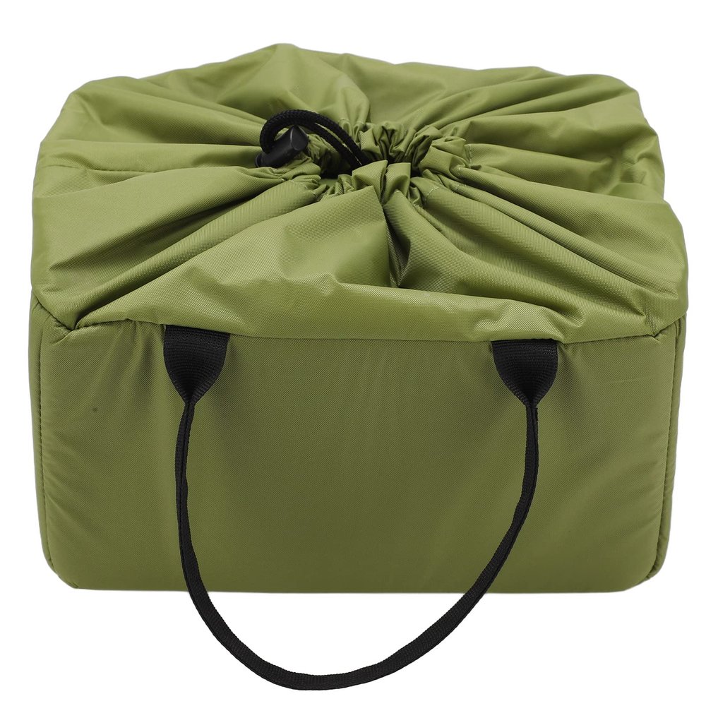 Bognajin Insert Padded Partition Camera Bag for DSLR SLR, Lens Case with Flexible Partitions, Shockproof Nylon Material, Green