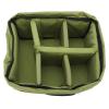 Bognajin Insert Padded Partition Camera Bag for DSLR SLR, Lens Case with Flexible Partitions, Shockproof Nylon Material, Green view 3