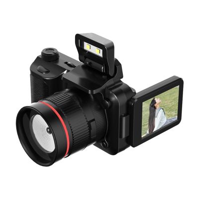 4K Digital Camera with 180 Flip Screen 2.2 Inch, 48M 16X Digital Zoom Auto Focus Vlogging Camera Recorder with LED Fill Light for Beginner