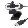 1080P HD Webcam with Microphone 120 Wide Angle Lens 360 Rotatable Built in Light 3 Adjustable Modes Plug and Play for Video Streaming Conference view 1