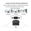 1080P HD Webcam with Microphone 120 Wide Angle Lens 360 Rotatable Built in Light 3 Adjustable Modes Plug and Play for Video Streaming Conference view 4
