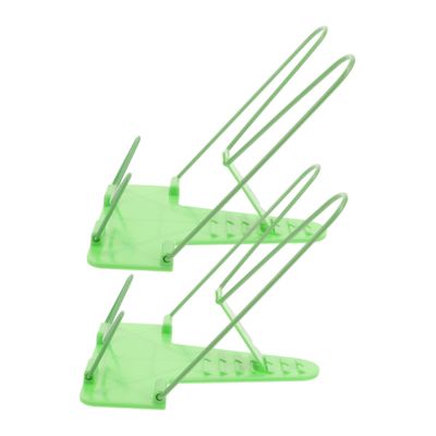 OHPHCALL Adjustable Multi-Purpose Reading Stand 2PCS Reading Bracket Non-Slip Base Green Rack for Home and Study