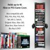ADZ Universal Game Holder  46 Game Storage Tower Rack for PS2 PS3 PS4 PS5 PSP Xbox 360 Xbox One Series X Wii Switch Games DVD and Blu-Ray Disks. Includes 2 Controller Mounts (Black) view 4