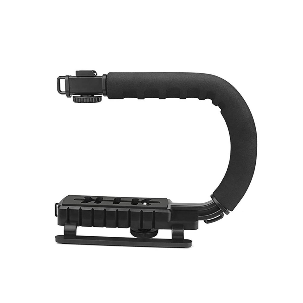 Balacoo DSLR Camera Stabilizer Flash Stabilizer Grip u Shape Bracket 1/4 Screw Hole for Microphone