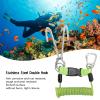 Zoeyilan Scuba Diving Lanyard, Stainless Steel Spring Coiled Lanyard, Heavy Duty Lanyard Clip with Webbing Strap Quick Release Buckle, Dive Flag Webbing Strap for Flashlights Cameras (Green) view 2