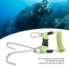 Zoeyilan Scuba Diving Lanyard, Stainless Steel Spring Coiled Lanyard, Heavy Duty Lanyard Clip with Webbing Strap Quick Release Buckle, Dive Flag Webbing Strap for Flashlights Cameras (Green) view 3