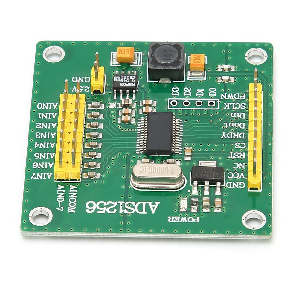 Analog to Digital, Conversion Module 24Bit 8Channel e 8 Channel 24 Bit High Converters ADC Acquisition Board ADS1256 Accuracy Convert DoubleSided PCB