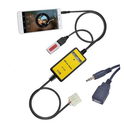 ABOOFAN USB Car Aux Adapter Car Stereo Digital Cd Changer Jack for Built Amplifier and Charging Port