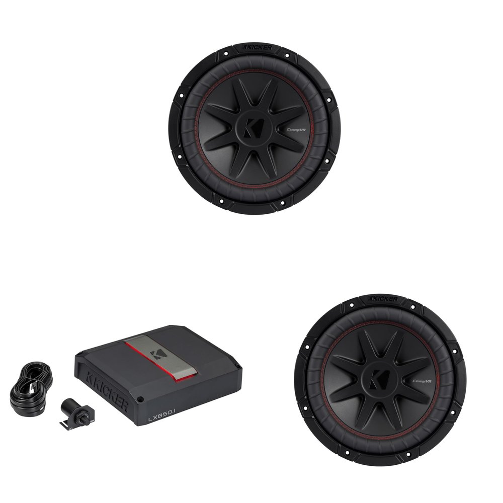 Kicker 52CVR104 10 in Woofer 2-Amplifier 51LX8501 Bundle