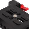 Bognajin 1/4in Screw Interface Camera Mounting Base Plate, Aluminum Alloy, 15mm Pipe Diameter, Scratch DSLR Accessory for FS7, A7, A7C, C100, C300, C500, GH5, XT4 view 3