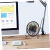 ARTIBETTER Mini Fan with LED Clock Display Portable Personal Cooling Fan for Home Office Rotation Easy Off Operation for Desk Use Powered view 3