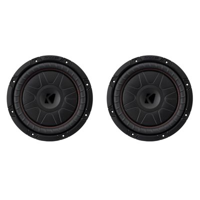 Kicker 52CVT10 CompVT 10-Inch (250mm) Subwoofer, 2-Ohm Bundle