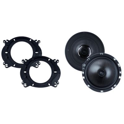 Memphis MS60MV - MClass 6.5" Oversized Convertible Mid Woofer with OEMBKT60 Vehicle Specific 6 1/2"" Speaker Adaptors