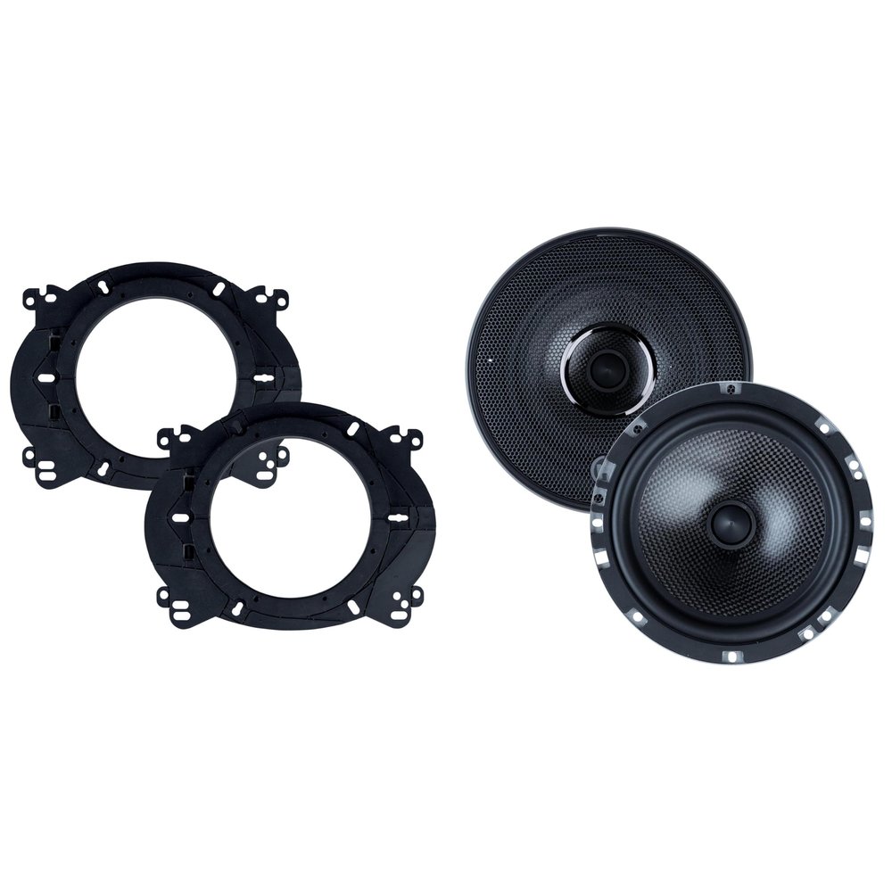 Memphis MS60MV - MClass 6.5" Oversized Convertible Mid Woofer with OEMBKT60 Vehicle Specific 6 1/2"" Speaker Adaptors