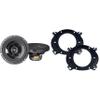 Memphis PRX60S Power Reference Series 6.5" 2-Ohm Oversized Shallow 2-Way Speakers with Swivel Tweeters with OEMBKT60 Vehicle Specific 6 1/2"" Speaker Adaptors view 1