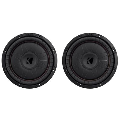 Kicker 52CVT12 CompVT 12-Inch (300mm) Subwoofer, 4-Ohm Bundle