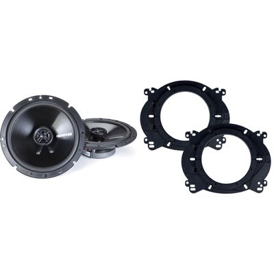 Memphis Audio SRX60V Street Reference Series 6.5" Oversize Speakers - Pair with OEMBKT60 Vehicle Specific 6 1/2"" Speaker Adaptors