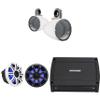 Kicker Premium Marine 8" 51MSC8 with 43KMTES8W White Enclosures Includes 48KXMA4002 Amp, UTV/Wake Boarding view 1
