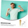 WHAMVOX 2pcs Mini Microphone Set Handheld Vocal Mic for Phones Portable Miniature Microphone Noise Reduction for Singing and Recording view 4