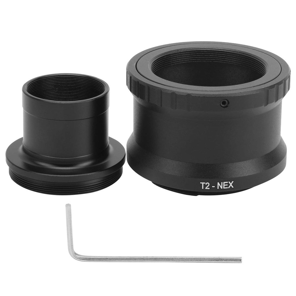 1.25in T Mount Telescope Adapter for E Mount Mirrorless Camera, Lightweight Aluminium Alloy Construction, Easy Installation, M42x0.75 Interface, High Compatibility for Astron
