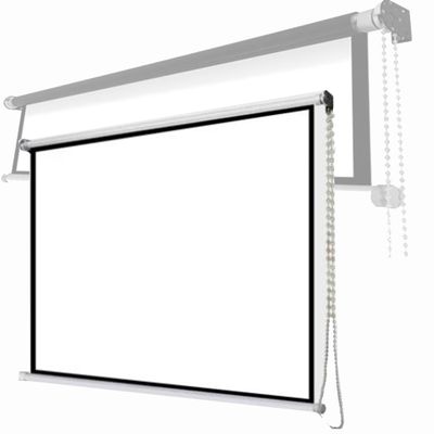 40" 50" 60" Projector Screen Manual Pull Down Projector Movie Screen 16:9 Portable Projection Screen for Office Home Movie Theater