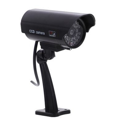 Fake Outdoor Security Camera with Flashing Red Led, Solar Powered